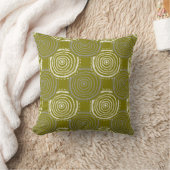 Tribal Circle Pattern Throw Pillow クッション (ブランケット)