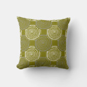 Tribal Circle Pattern Throw Pillow クッション (正面)