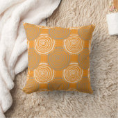 Tribal Circle Pattern Throw Pillow クッション (ブランケット)