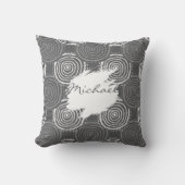 Tribal Circle Pattern Throw Pillow クッション (正面)