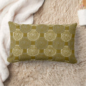 Tribal Circle Pattern Throw Pillow ランバークッション (ブランケット)