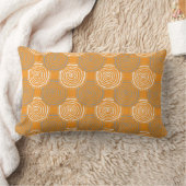 Tribal Circle Pattern Throw Pillow ランバークッション (ブランケット)