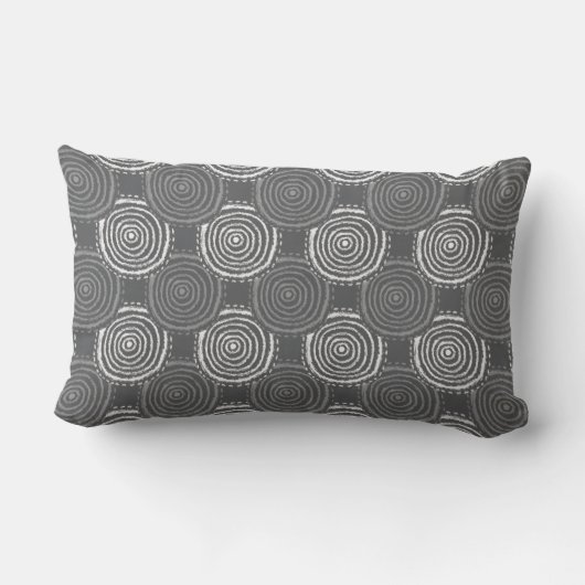 Tribal Circle Pattern Throw Pillow ランバークッション (裏面)
