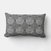 Tribal Circle Pattern Throw Pillow ランバークッション (正面)