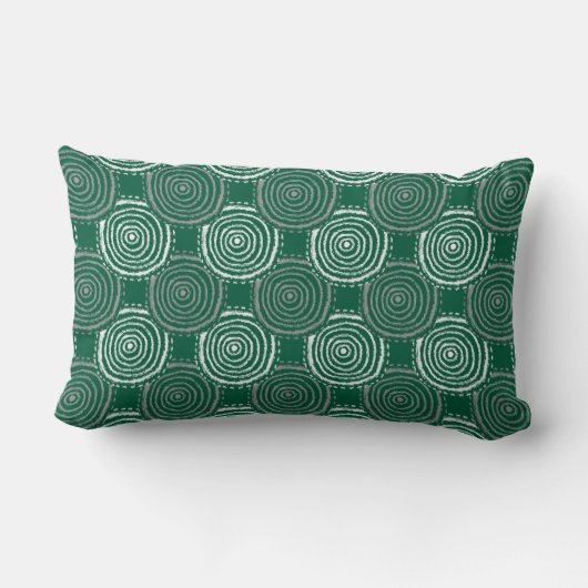 Tribal Circle Pattern Throw Pillow ランバークッション (裏面)