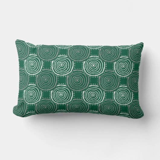Tribal Circle Pattern Throw Pillow ランバークッション (正面)