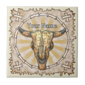 Tribal Cow Skull タイル (正面)