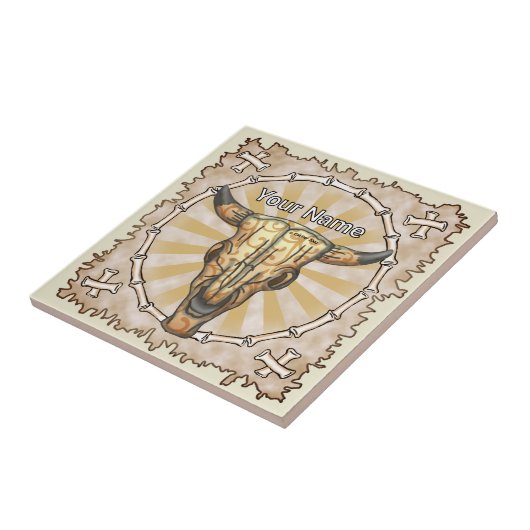 Tribal Cow Skull タイル (側面)