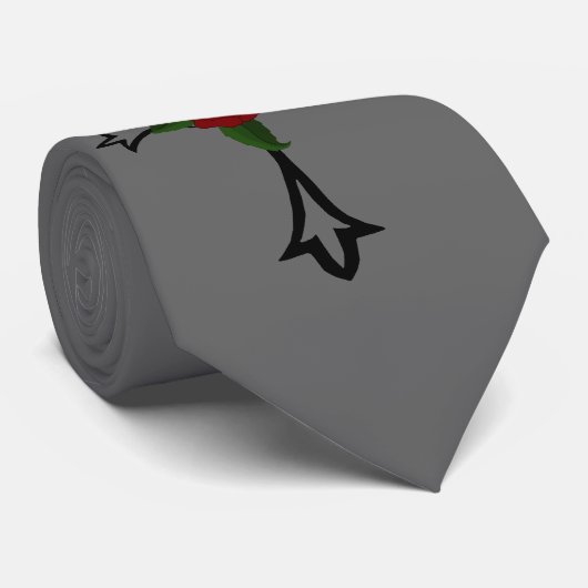 Tribal Cross With Red Rose Tie ネクタイ (ロール)