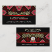 Tribal Decor Red+Blackロゴ付き名刺 名刺 (正面/裏面)