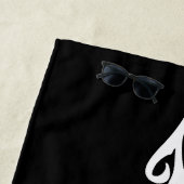 Tribal Doberman Silhouette Minimal Design ビーチタオル (インサイチュ)