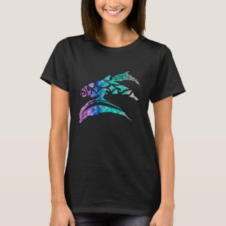 Tribal Dolphin Pod Ocean Tシャツ