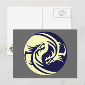 Tribal Dragons陰陽（カスタマイズ可能） ポストカード (正面/裏面)