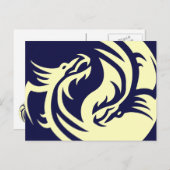 Tribal Dragons陰陽（カスタマイズ可能） ポストカード (正面/裏面)