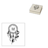 Tribal Dreamcatcher Boho Monogram ラバースタンプ (押印)