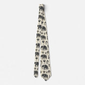 Tribal Elephant Boho Pattern (1) ネクタイ (裏面)