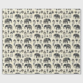 Tribal Elephant Boho Pattern (1) ラッピングペーパー (フラット)