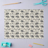 Tribal Elephant Boho Pattern (1) 薄葉紙 (クラフト)