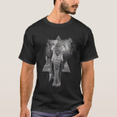Tribal Elephant with Forest Overlay  Tシャツ (正面)