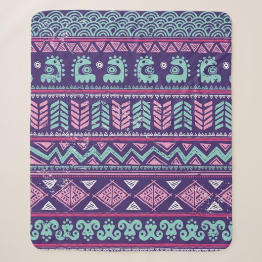 Tribal ethnic seamless シェルパブランケット (正面)