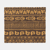 Tribal ethnic seamless フリースブランケット (正面(横))