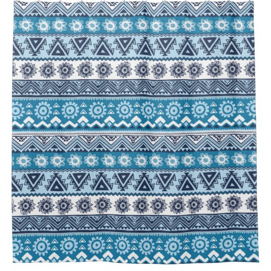 Tribal ethnic seamless pattern シャワーカーテン (正面)