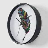 Tribal Feather Wall Clock 壁時計 (傾斜)