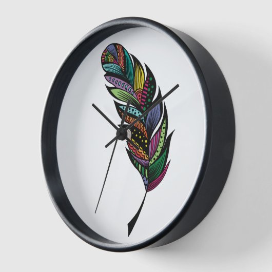 Tribal Feather Wall Clock 壁時計 (傾斜)