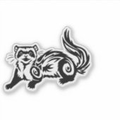 Tribal Ferret Tattoo Design シール (正面)