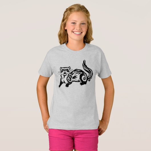 Tribal Ferret Tattoo Design Tシャツ (正面フル)