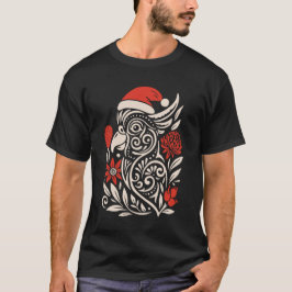 Tribal Festive Cockatoo Christmas t-shirt Tシャツ