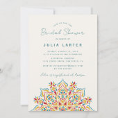 Tribal Folk Country Crest Mandala Bridal Shower 招待状 (正面)