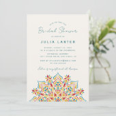 Tribal Folk Country Crest Mandala Bridal Shower 招待状 (スタンド正面)