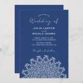 Tribal Folk Country Culture Crest Mandala Wedding 招待状 (正面/裏面)