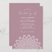 Tribal Folk Country Culture Crest Mandala Wedding 招待状 (正面/裏面)