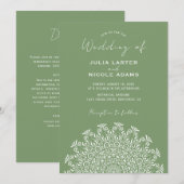 Tribal Folk Country Culture Crest Mandala Wedding 招待状 (正面/裏面)