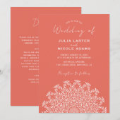 Tribal Folk Country Culture Crest Mandala Wedding 招待状 (正面/裏面)