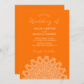 Tribal Folk Country Culture Crest Mandala Wedding 招待状 (正面/裏面)