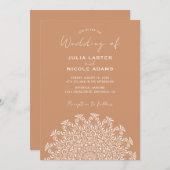 Tribal Folk Country Culture Crest Mandala Wedding 招待状 (正面/裏面)