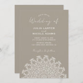 Tribal Folk Country Culture Crest Mandala Wedding 招待状 (正面/裏面)