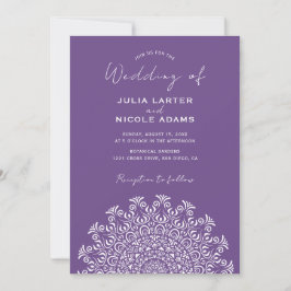 Tribal Folk Country Culture Crest Mandala Wedding 招待状