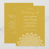 Tribal Folk Country Culture Crest Mandala Wedding 招待状 (正面/裏面)