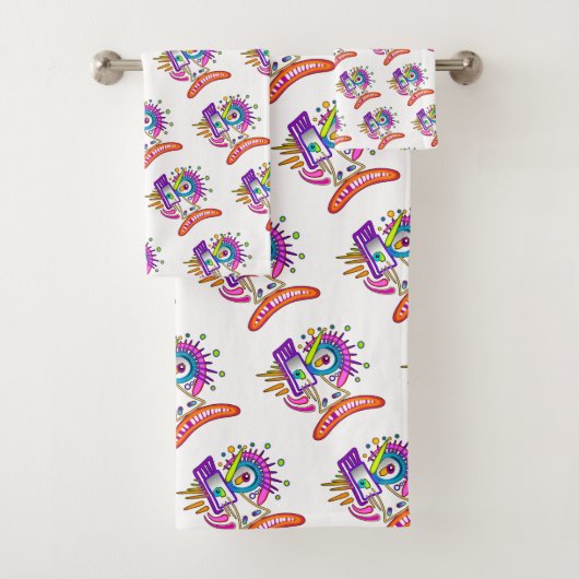 TRIBAL FROWNIE EMOJI MEEMOGIE バスタオルセット (インサイチュ)
