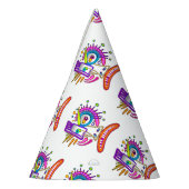 TRIBAL FROWNIE EMOJI MEEMOGIE パーティーハット (左)