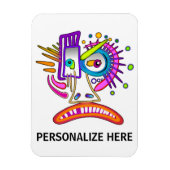 TRIBAL FROWNIE EMOJI MEEMOGIE マグネット (縦)