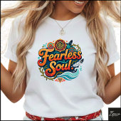 Tribal Geometric Fearless Soul Fire Water Tシャツ