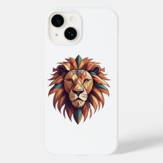 Tribal Geometric Lionロゴモバイルカバー Case-Mate iPhone 14ケース