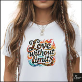 Tribal Geometric Love Without Limits Flames Tシャツ