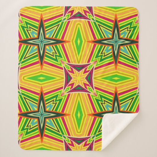 Tribal geometric vintage pattern. Seamless ethnic シェルパブランケット (正面)