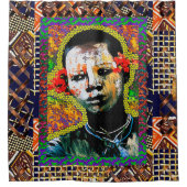 Tribal Grace: Afrocentric Art for Bath & Beyond シャワーカーテン (正面)
